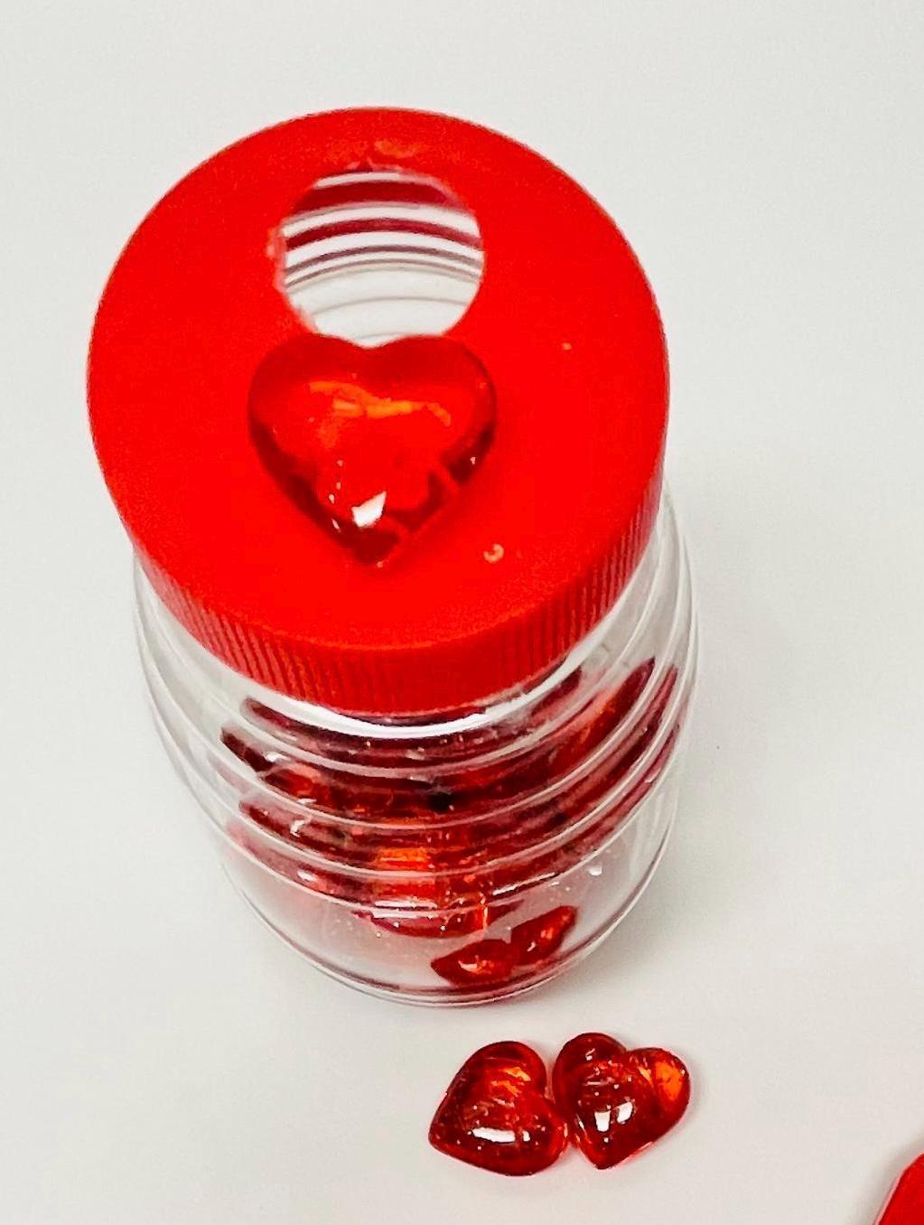 40 Fichas Magneticas de Corazonsitos con Pala Magnetica 40 Magnetic Heart Chips and Wand to Play Bingo