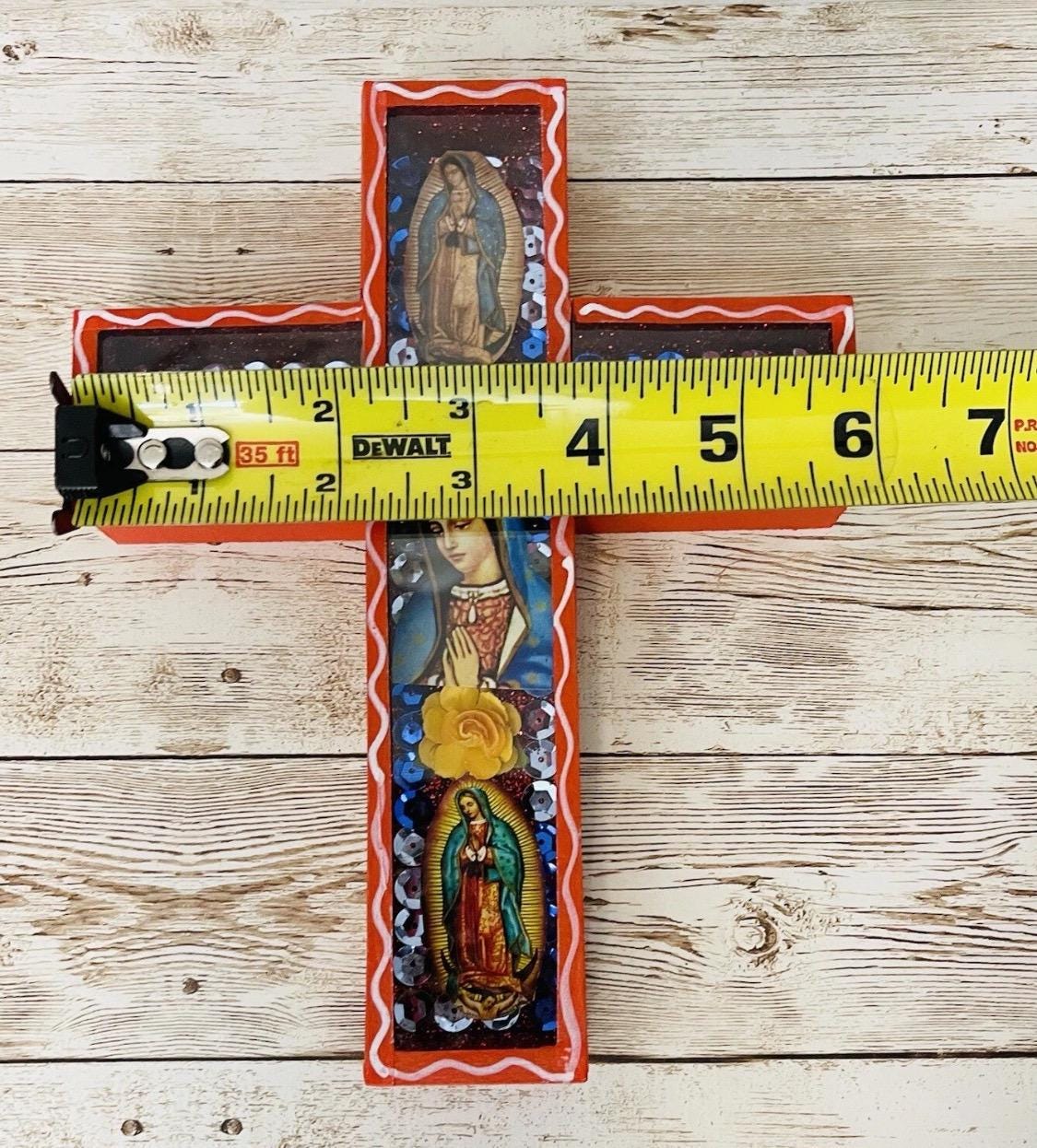 Day of the Dead Sugar Skulls Shadow Box Wall Art Nicho en Cruz de Catrinas Mexicano Decoracion Dia de Muertos