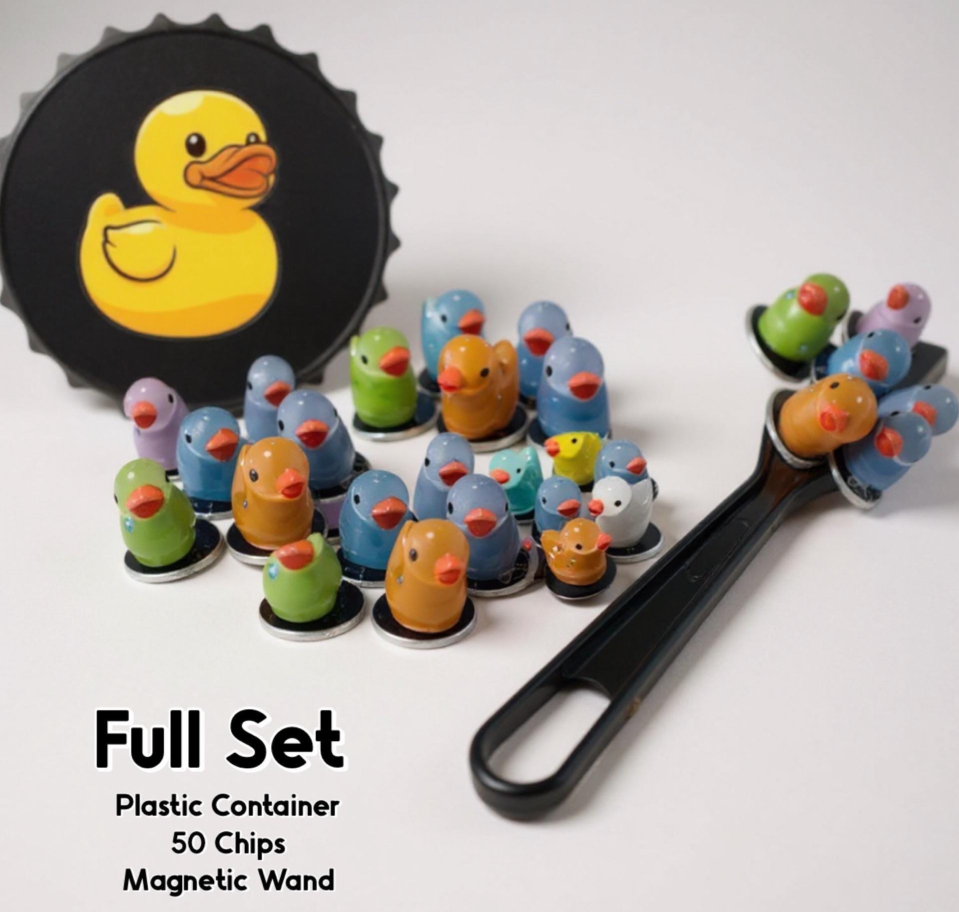 50 Fichas Luminosas Magneticas Para Bingo con Pala Magnetica 50 Luminous Resin Chips & Wand for Bingo