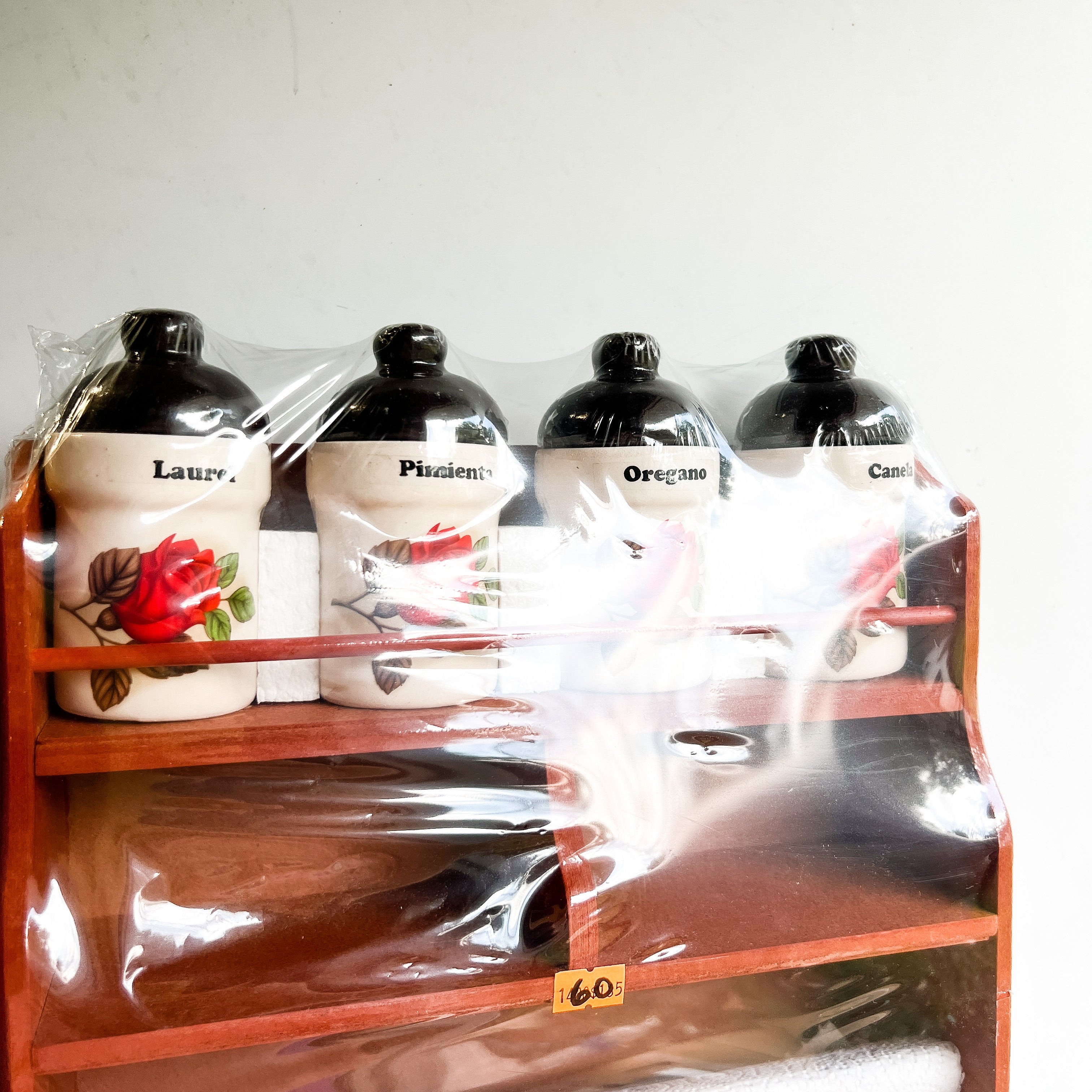 Hanging Spice Organizer & Paper Towel Holder