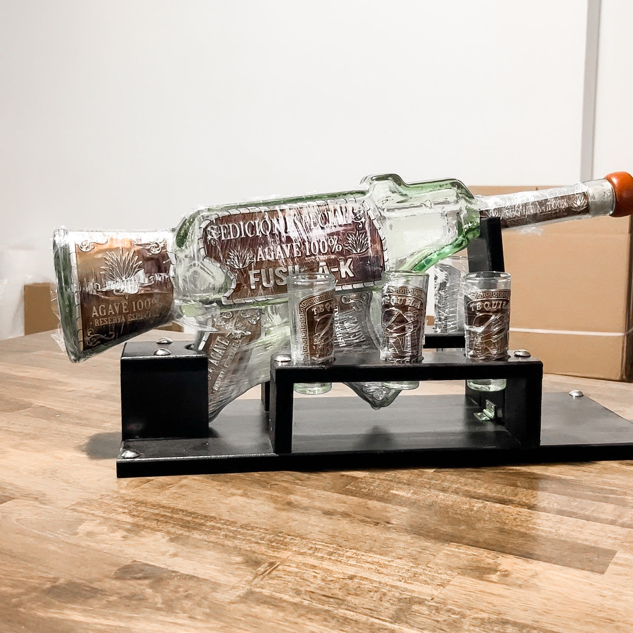 Tequilero Pistola con Soporte para 6 shots