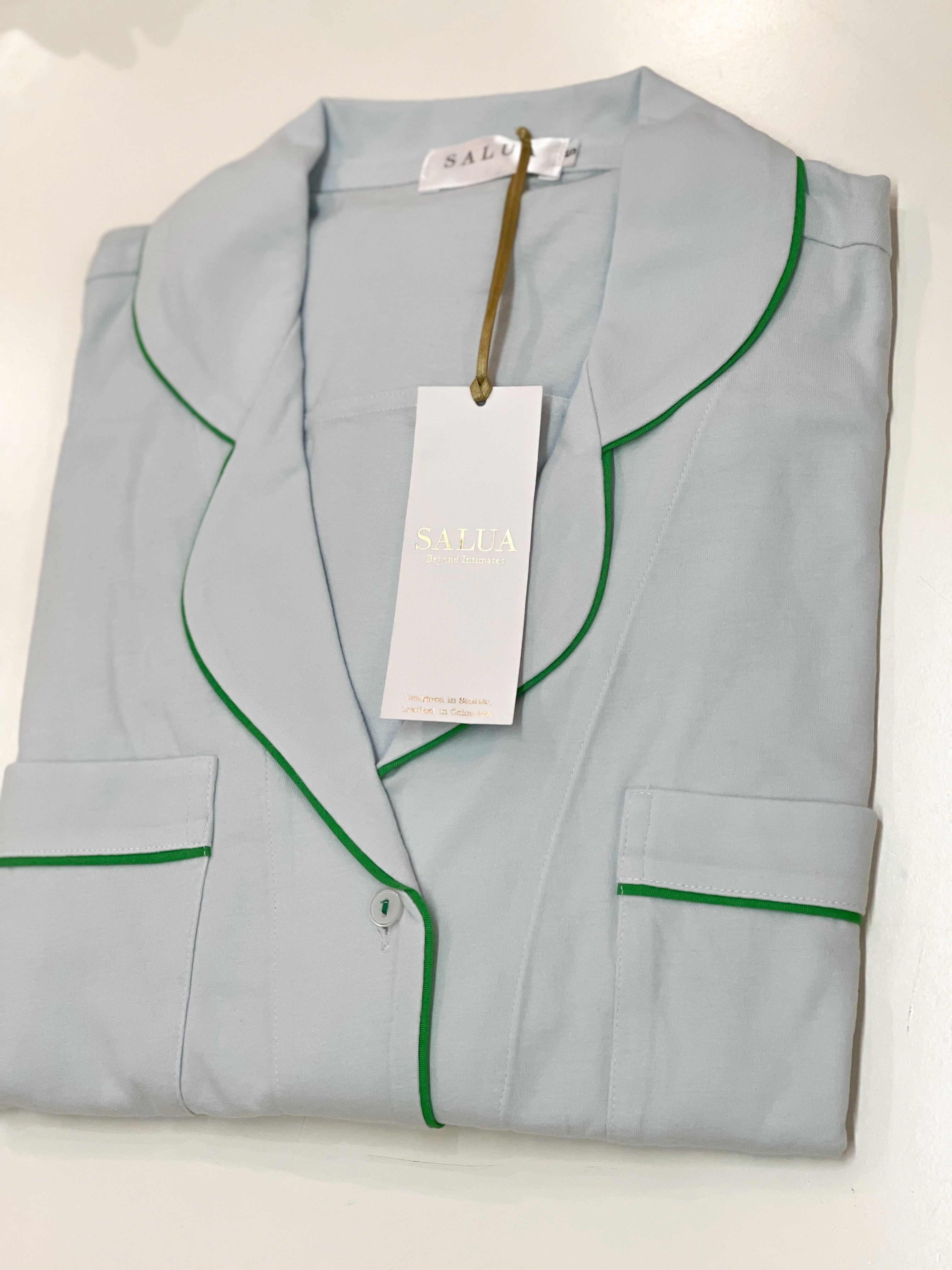 Camisón largo de lujo en algodón Pima cepillado - Colores limitados
