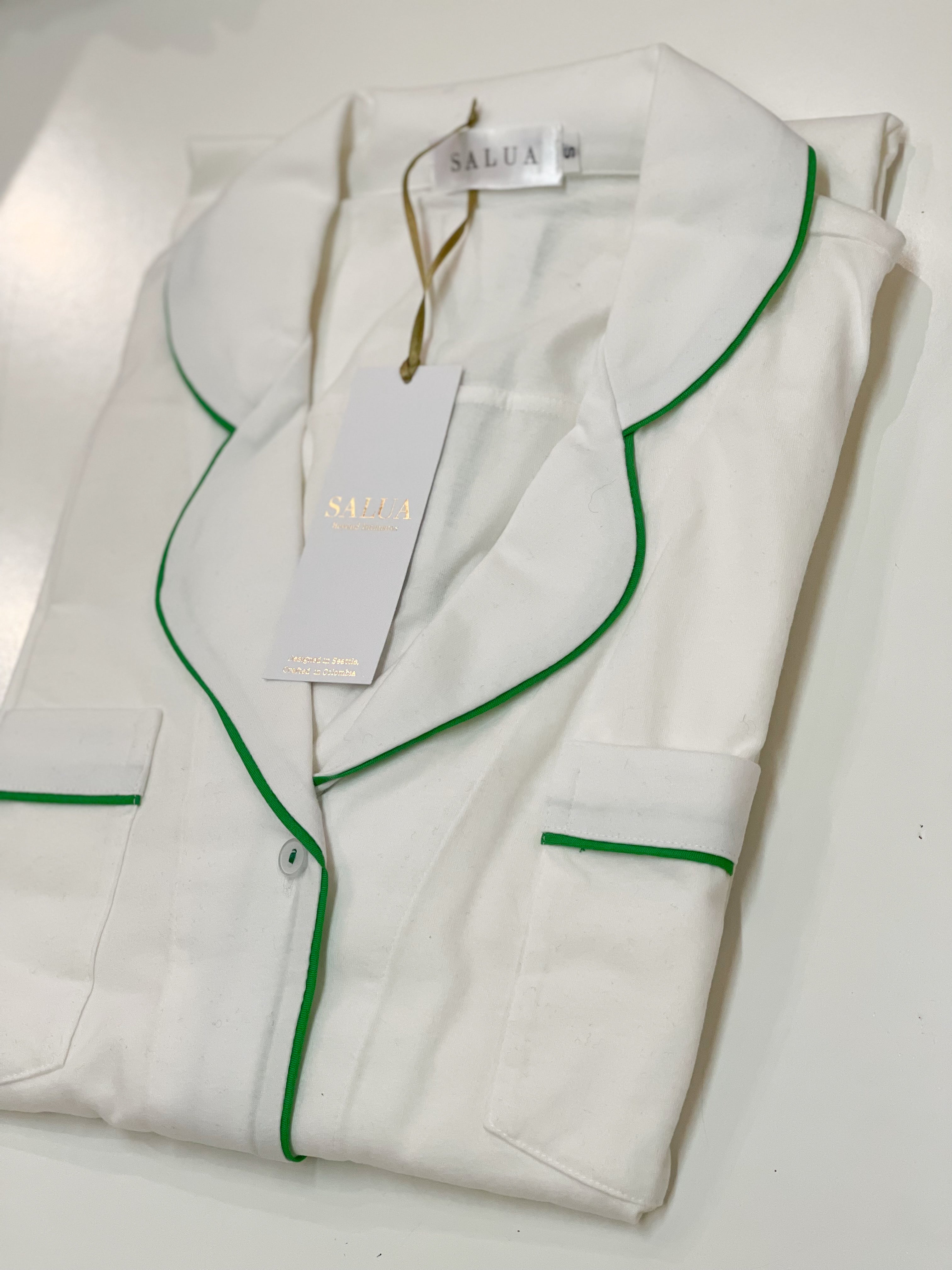 Camisón largo de lujo en algodón Pima cepillado - Colores limitados