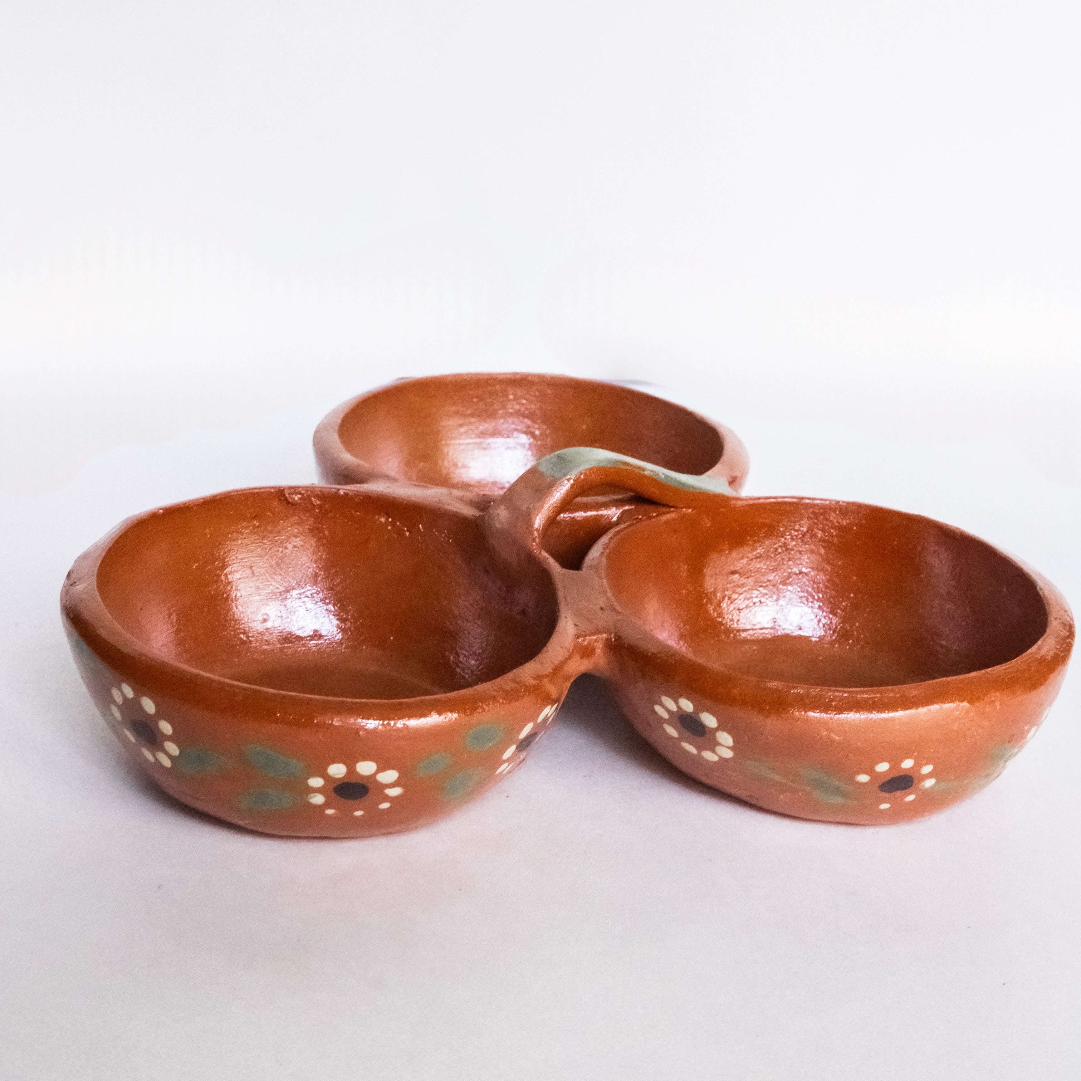 3 Section Handmade Salsa Holder