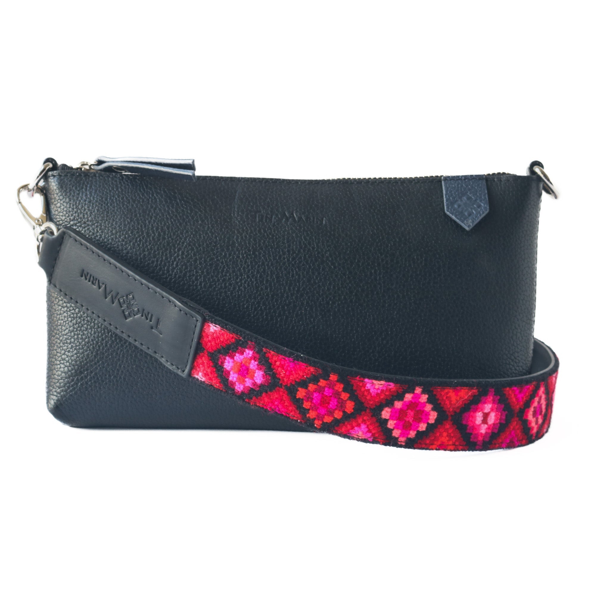 Bolso Elia de piel convertible – Clutch, bandolera y cruzado