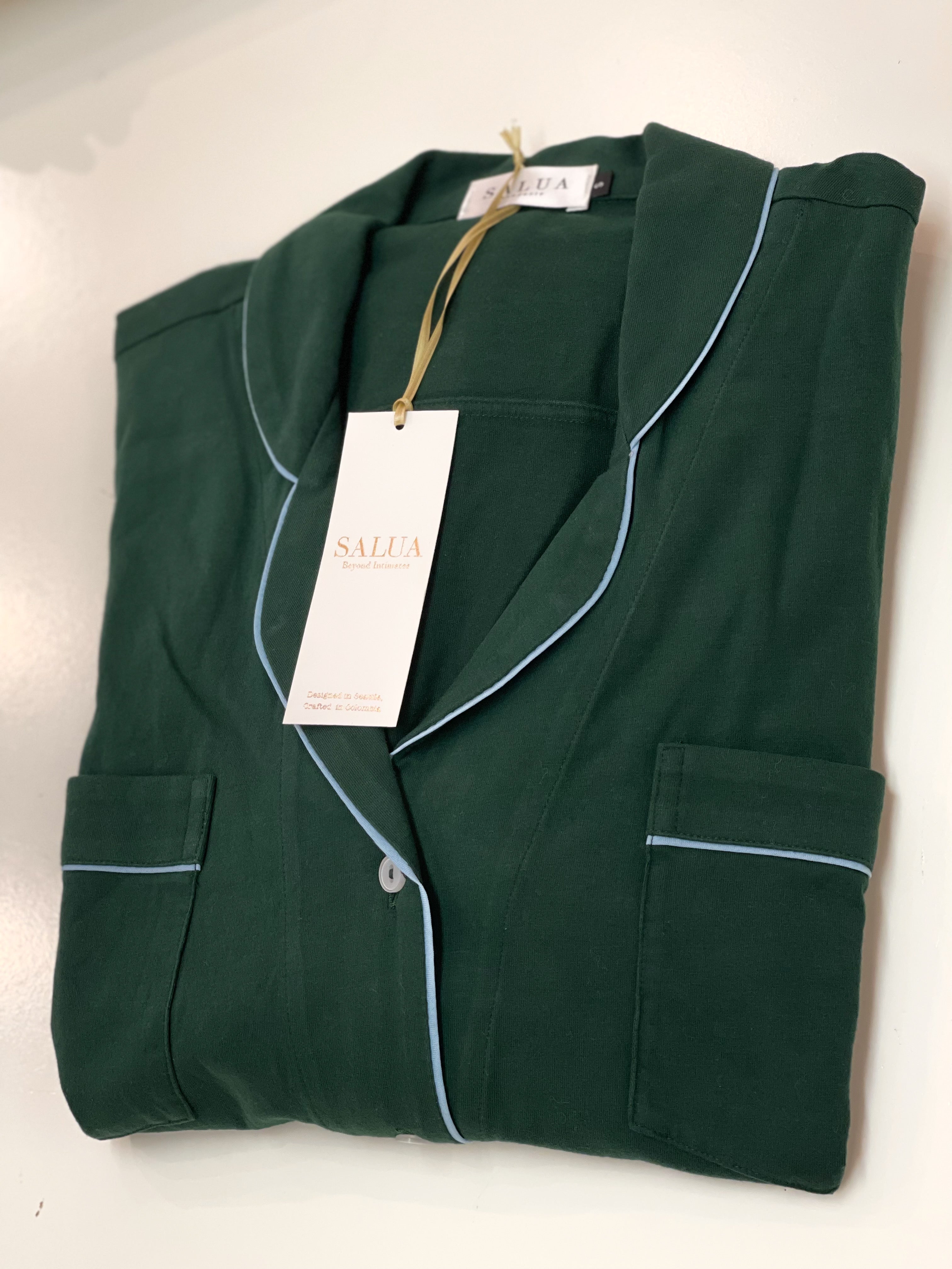 Camisón largo de lujo en algodón Pima cepillado - Colores limitados