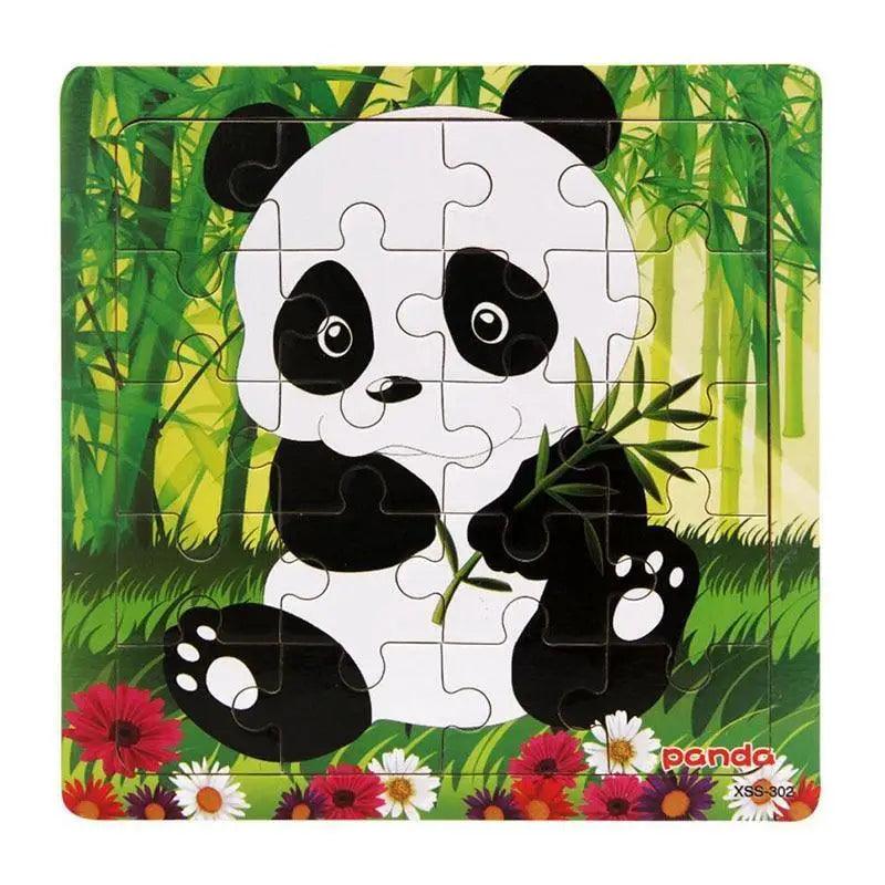 Kids Puzzle Toy Animals and Vehicle Wooden Puzzles Jigsaw Baby Educational Learning Toys for Children Gift