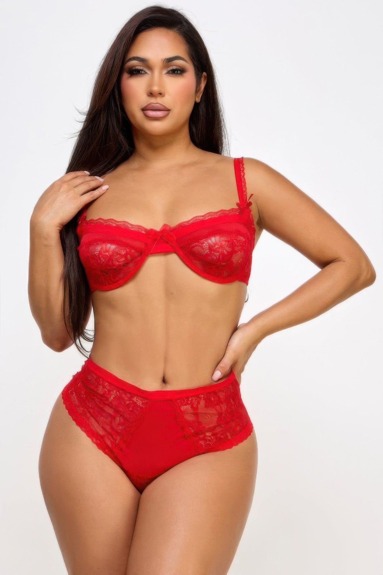 Elegant Red Lingerie Set for Women Swimwear