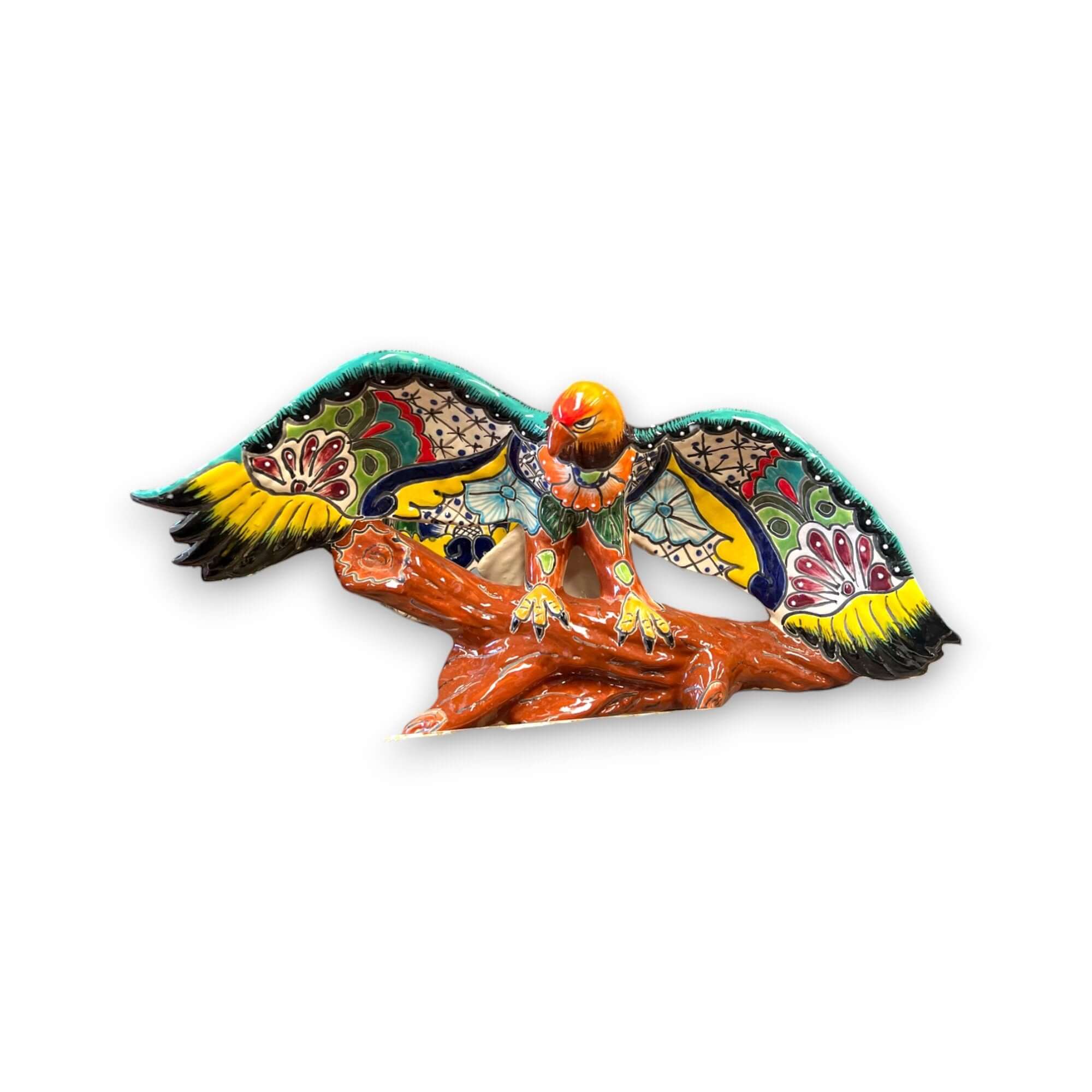 Figura majestuosa de águila de Talavera | Arte mexicano hecho a mano