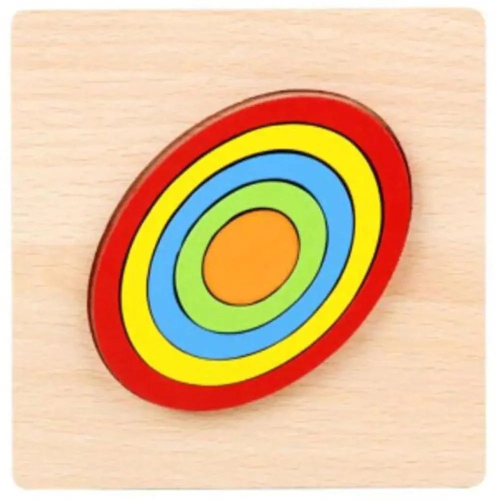 Montessori Cartoon Animal Educational Wooden Beaded Geometry  Digital Clock Puzzles Matching Clock Toy For Children