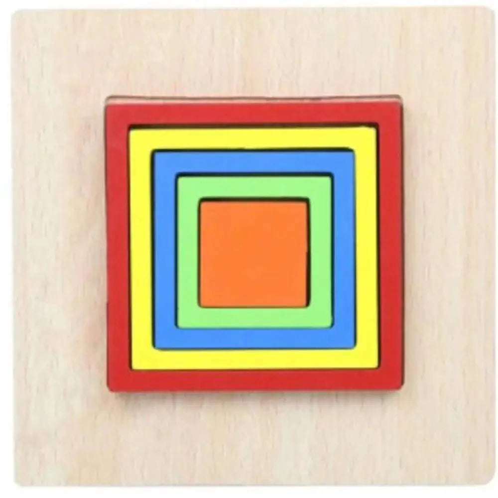 Montessori Cartoon Animal Educational Wooden Beaded Geometry  Digital Clock Puzzles Matching Clock Toy For Children