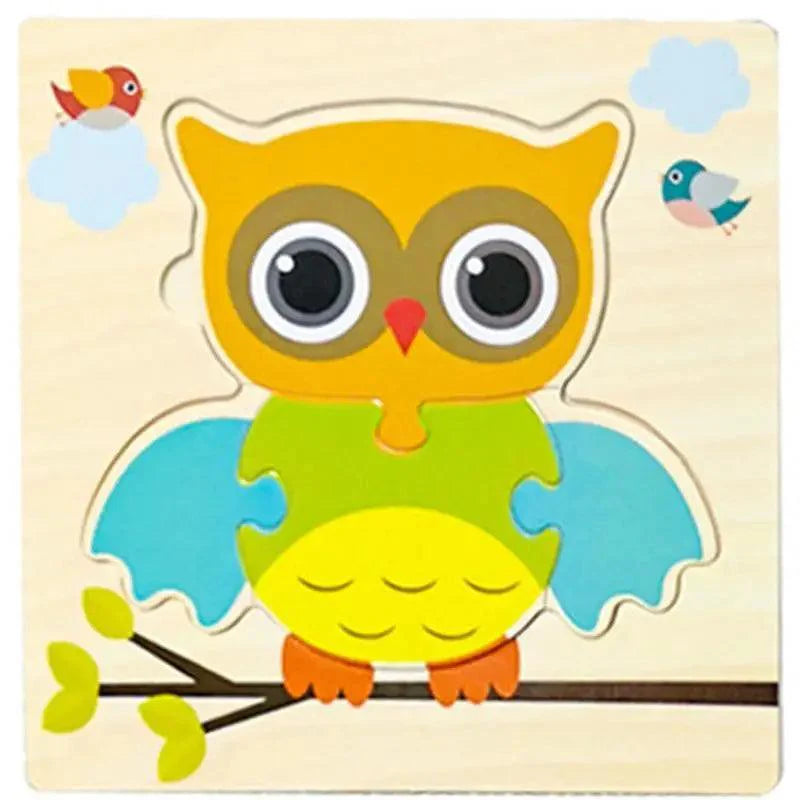 Montessori Games Baby Animals/traffic Kid's Cognition Puzzles Toys Wooden Cartoon Cognition Puzzle Toys Matching Education Game