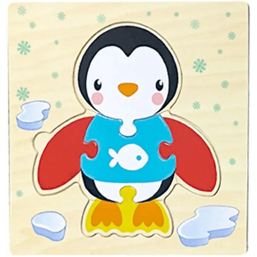 Montessori Games Baby Animals/traffic Kid's Cognition Puzzles Toys Wooden Cartoon Cognition Puzzle Toys Matching Education Game