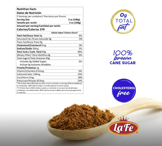 Fela Panela Colombiana Brown Cane Sugar 16oz - Pure Brown Sugar Cane for Traditional Latin Cooking
