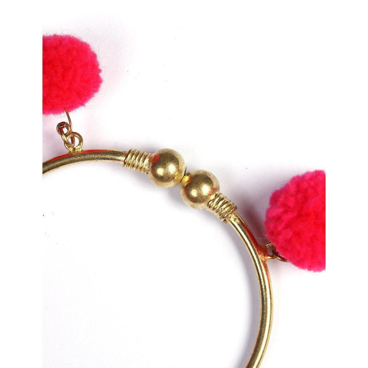 PomPom Brass Cuff Bracelet - Thailand