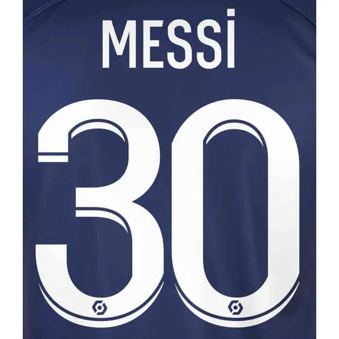 PSG 2022-23 Home Messi Youth #30 Jersey Name Set