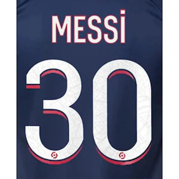 PSG 2023/24 Home Messi #30 Jersey Name Set