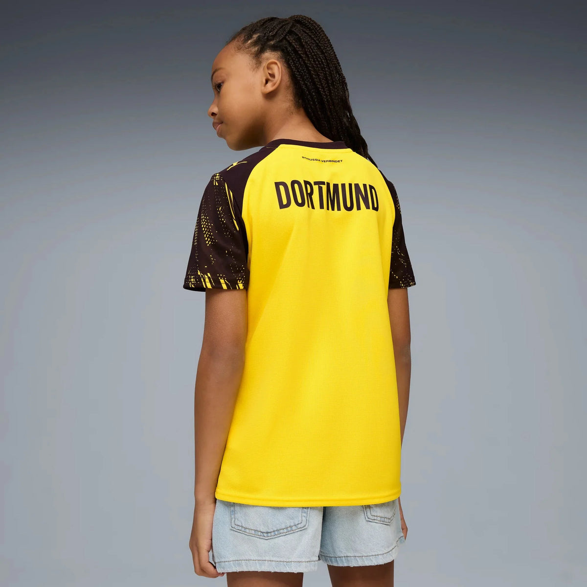 Puma 2025-26 Borussia Dortmund Youth Stadium Home Soccer Jersey
