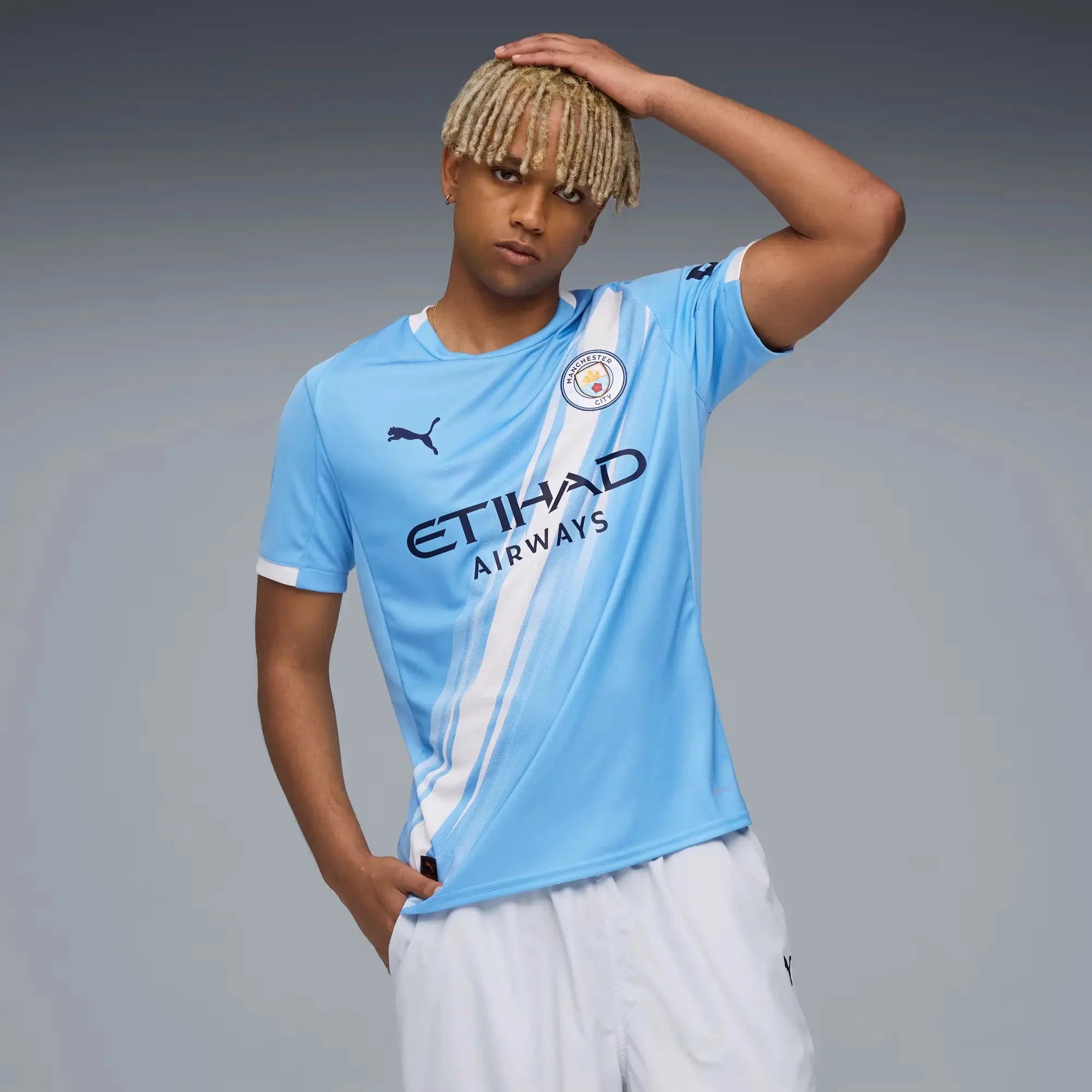 Puma 2025-26 Manchester City Men's Stadium Home Soccer Jersey