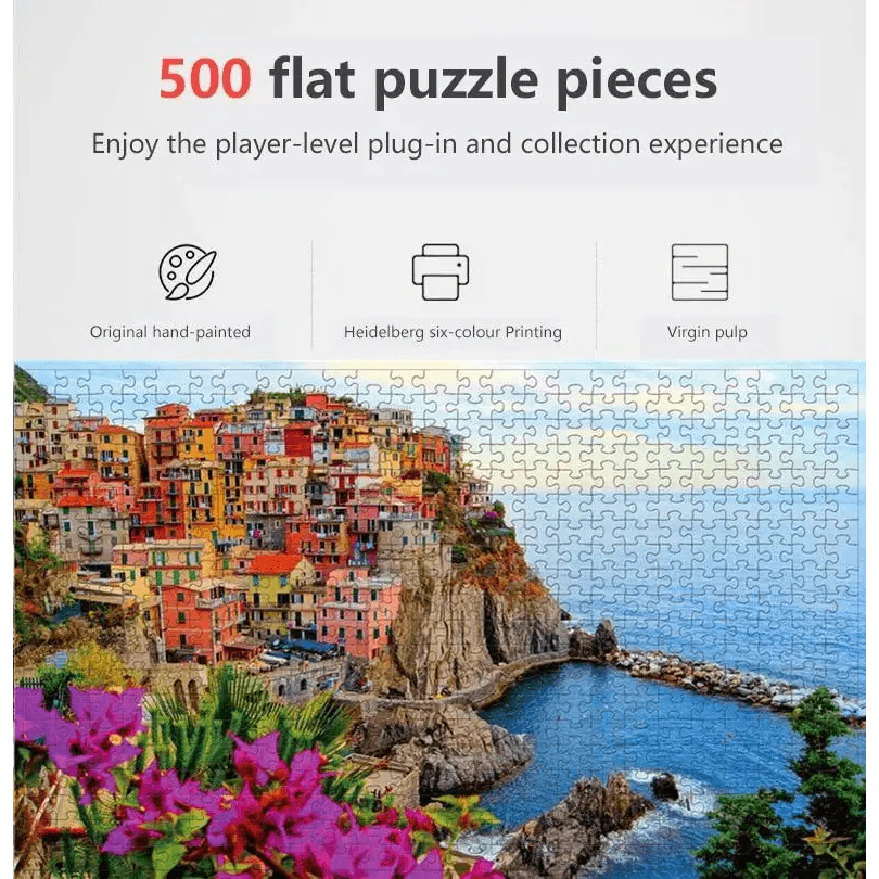 Puzzles 500 Pieces Wooden Assembling Picture Landscape Puzzles Toys For Adults Childrens Kids Games Educational Toy