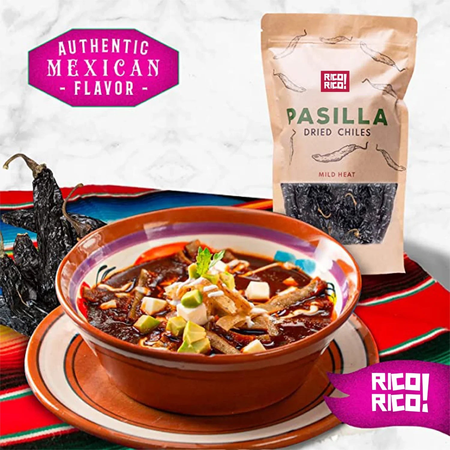 Chiles Secos Mexicanos Paquete de 3 – Ancho, Guajillo y Pasilla