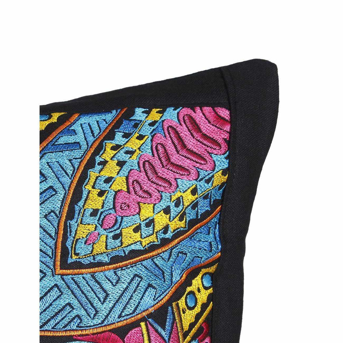 Skull Embroidered Pillow Cover - Thailand