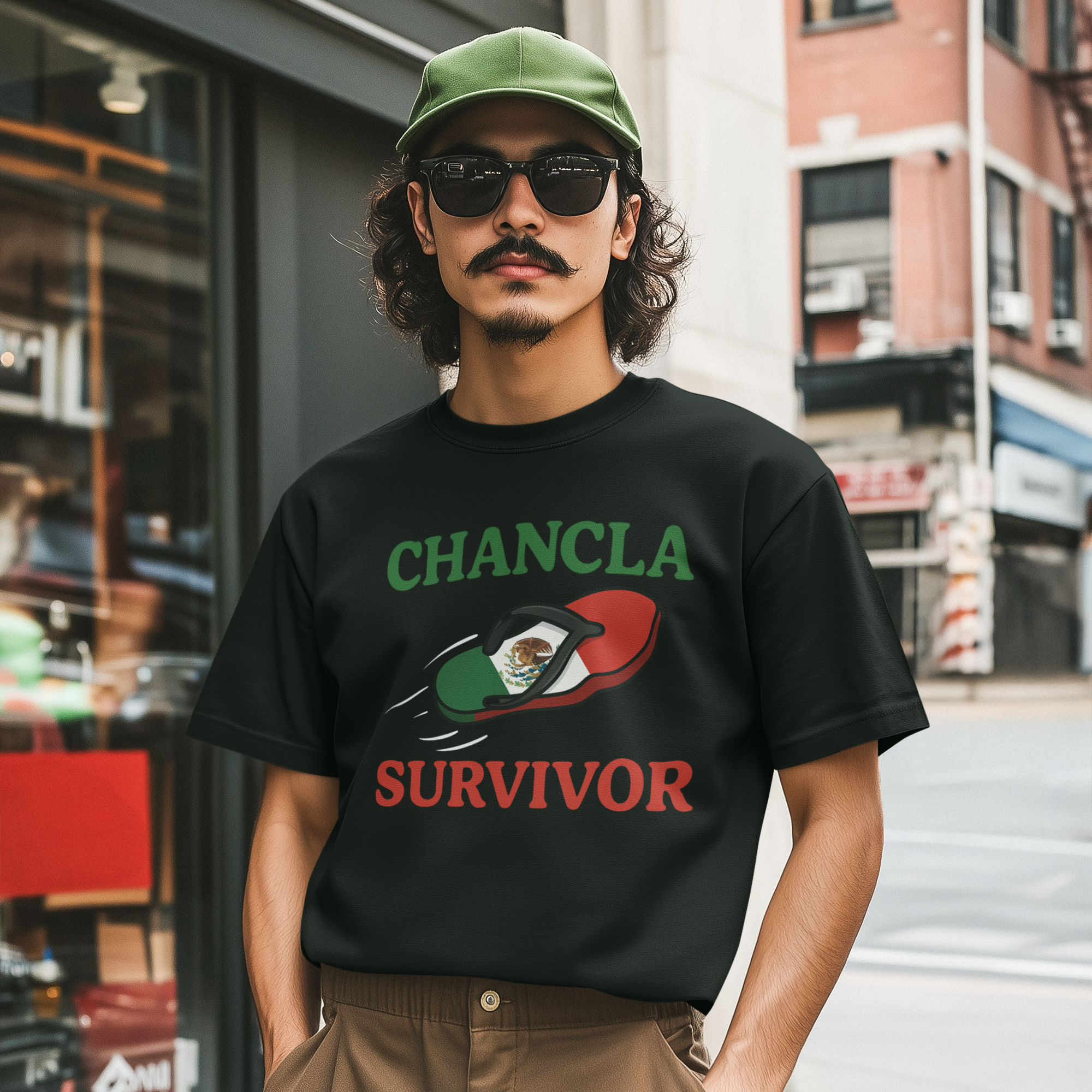 Camiseta de Superviviente de la Chancla Mexicana | Diseño de Broma de Chancleta con Orgullo Latino Camisetas Divertidas Virales | México | Unisex