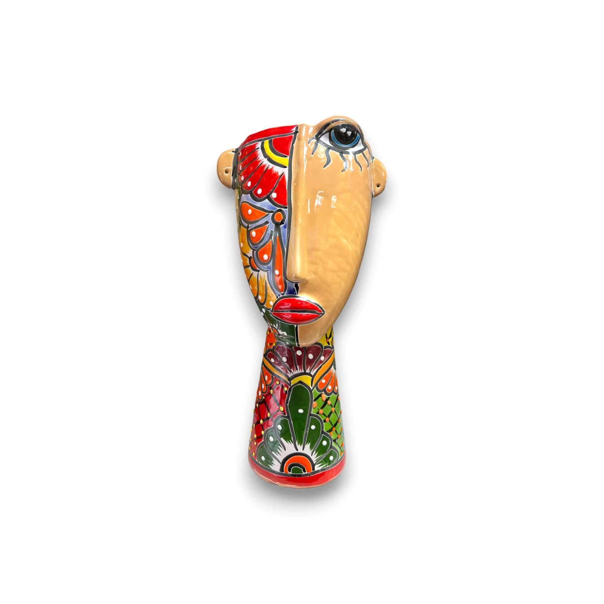 Maceta Dama Talavera | Artesanía Mexicana Hecha a Mano