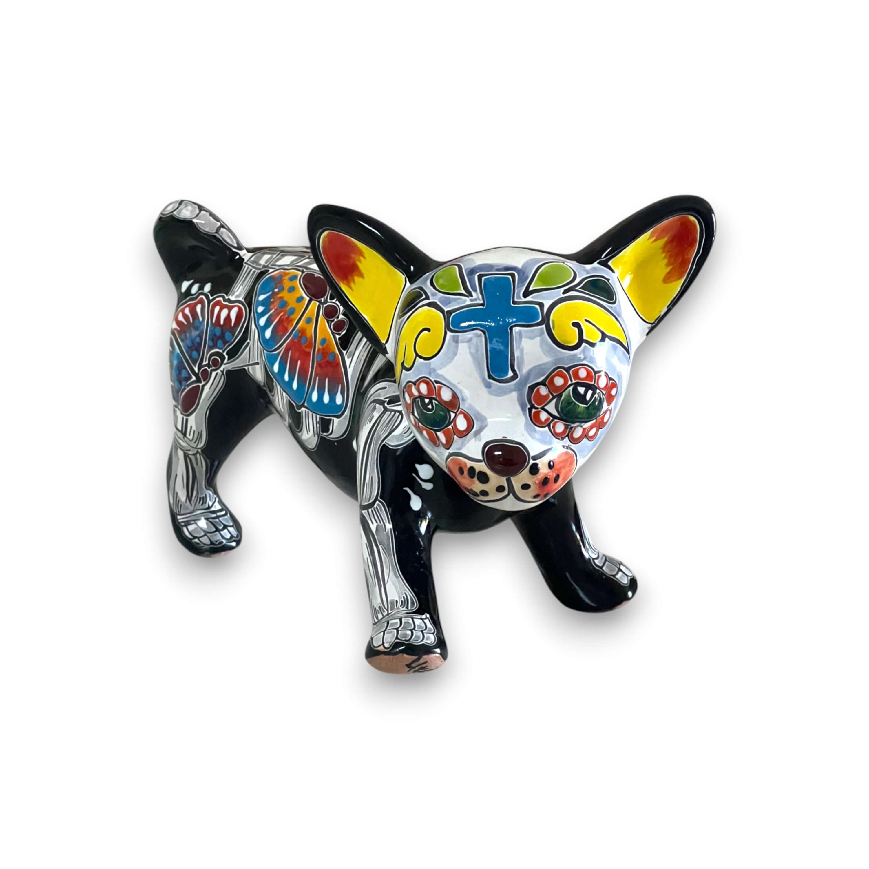 Chihuahua de Talavera Orinando | Figura Mexicana del Día de Muertos
