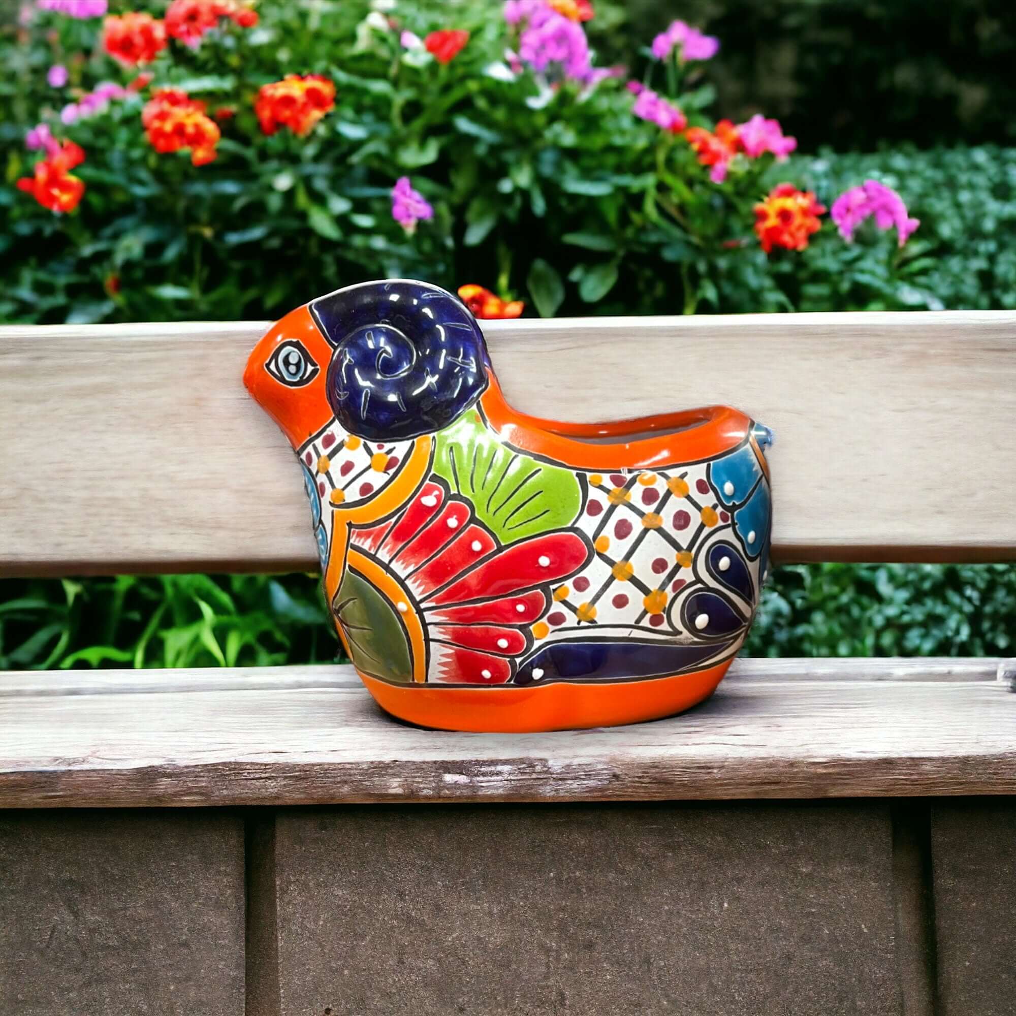 Talavera Ram Planter | Colorful Mexican Sheep Ceramic Pot