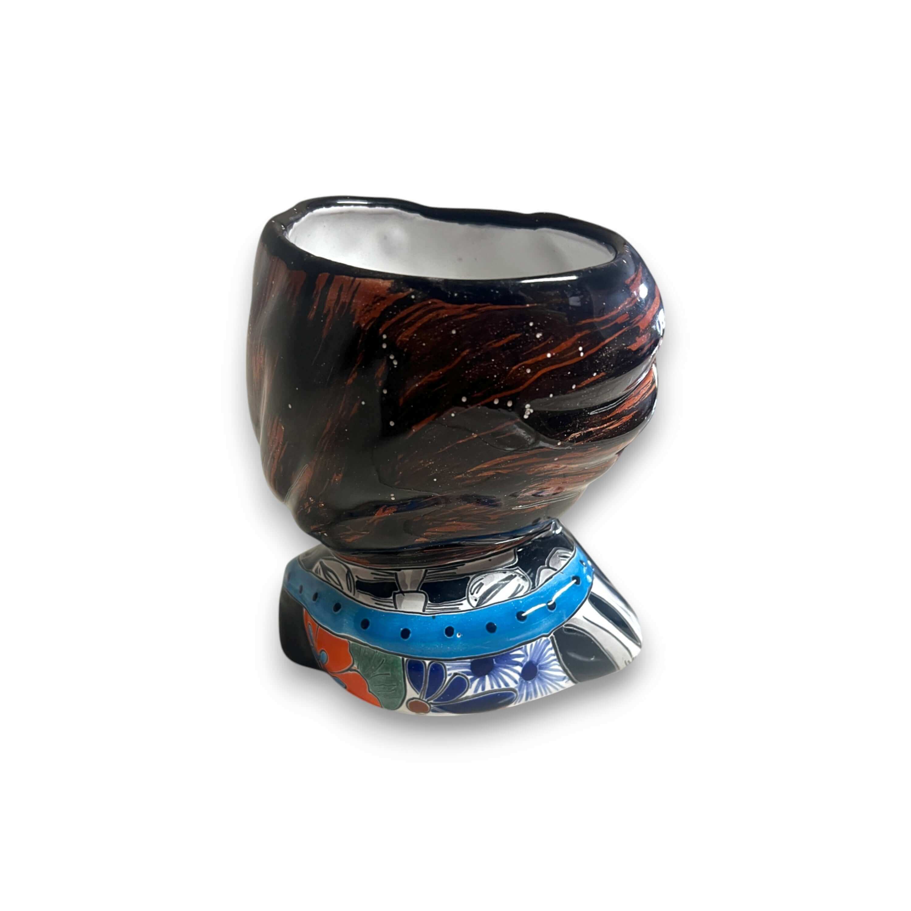 Maceta Talavera Calavera de Niña | Maceta del Día de Muertos Pintada a Mano