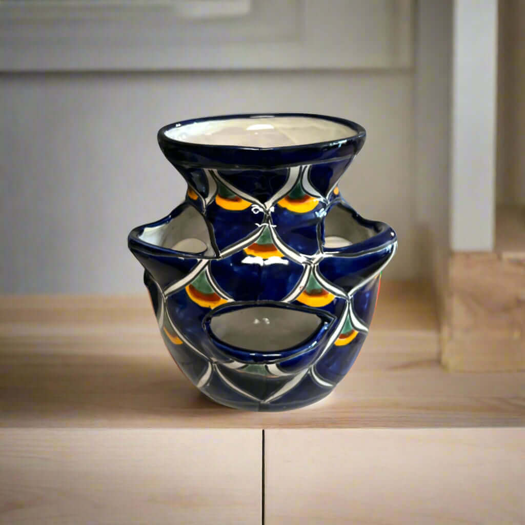 Talavera Strawberry Planter | Blue Peacock Design