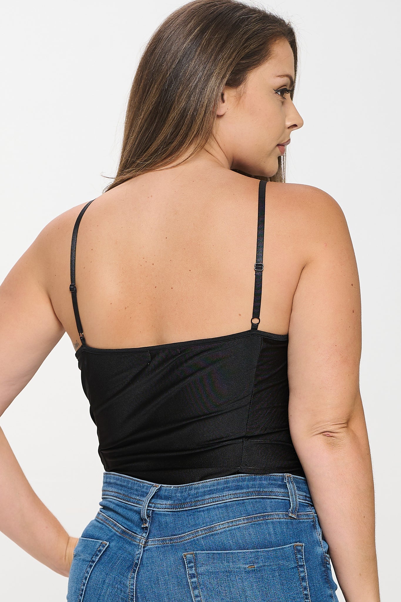 Plus Size Front Lace Bodysuit