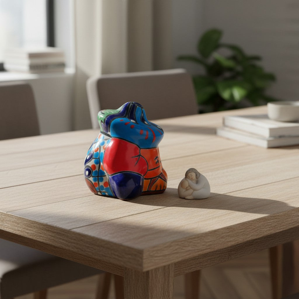 Talavera Panchito Figurine | Hand-Painted Mexican Sleeping Man