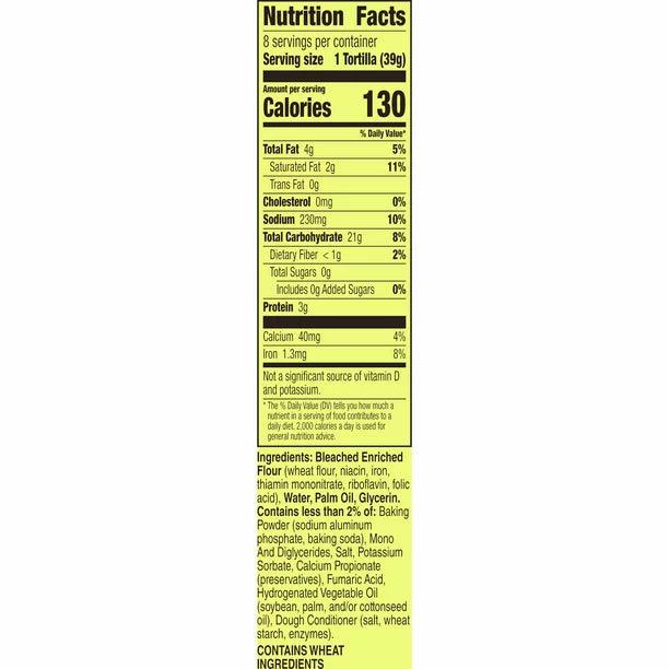 OLD EL PASO FLOUR TORTILLAS (8)