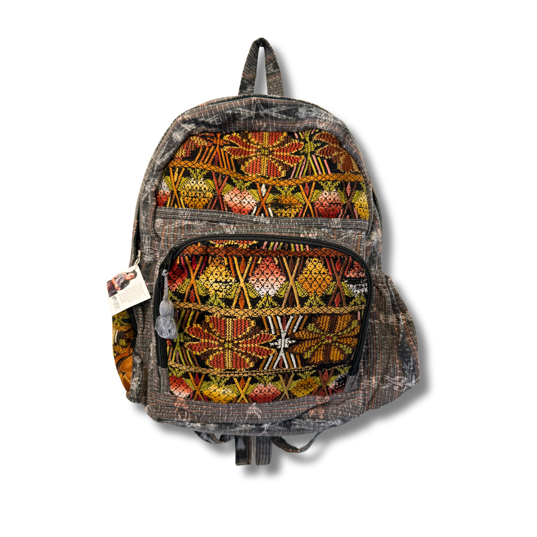 Mochila Textil Reciclada Huipil Volcán - Guatemala