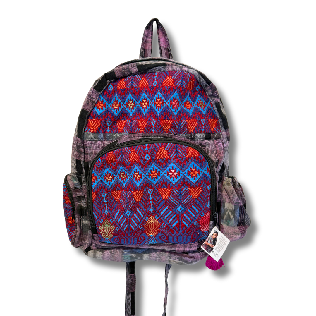 Mochila Textil Reciclada Huipil Volcán - Guatemala