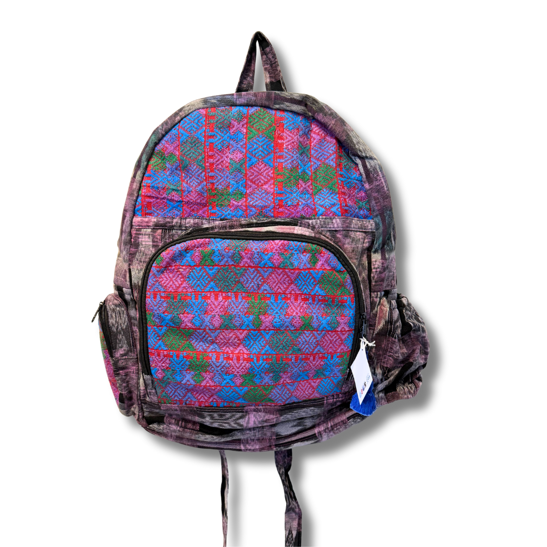 Mochila Textil Reciclada Huipil Volcán - Guatemala
