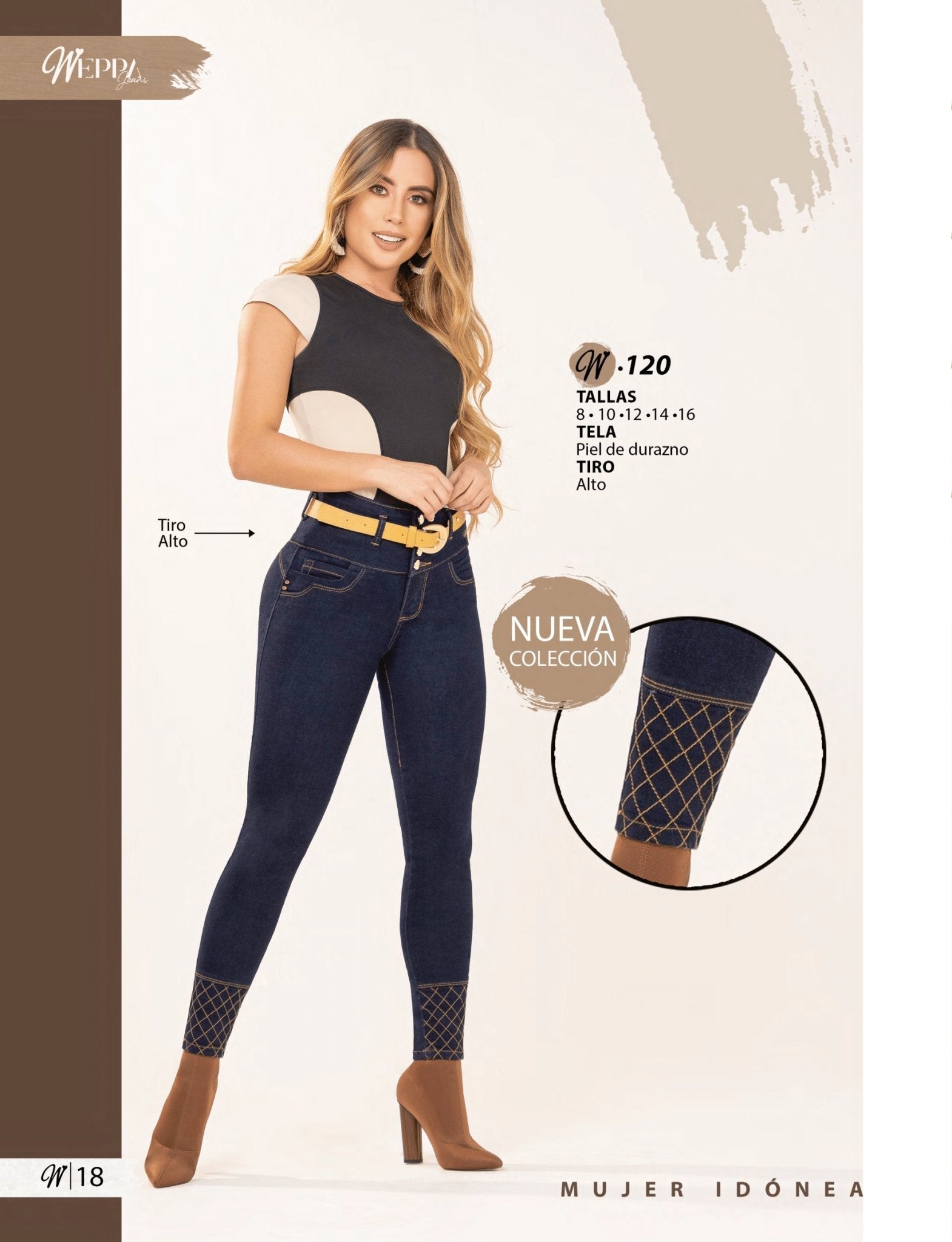W-120 100% Auténticos Jeans Colombianos Levanta Cola