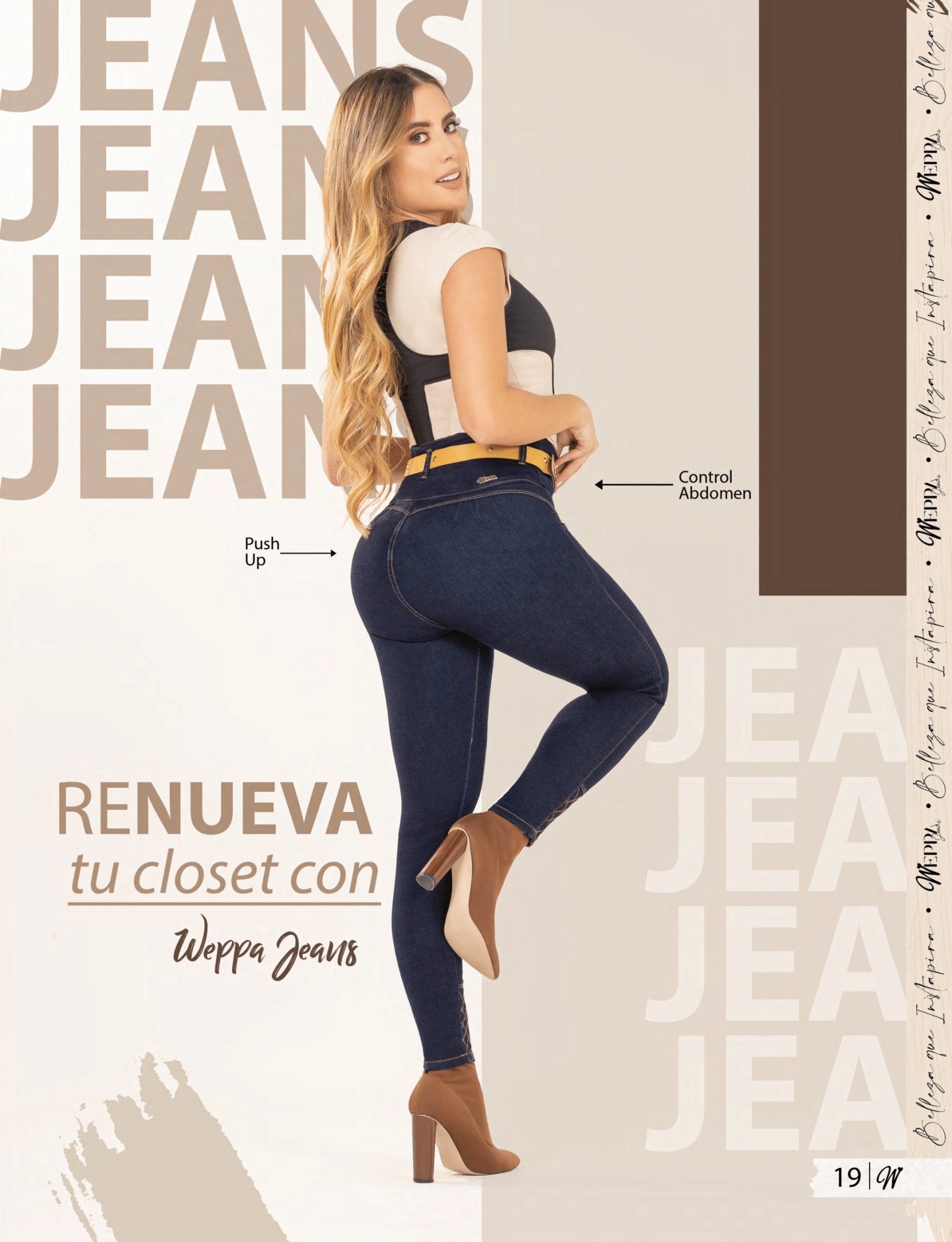 W-120 100% Auténticos Jeans Colombianos Levanta Cola