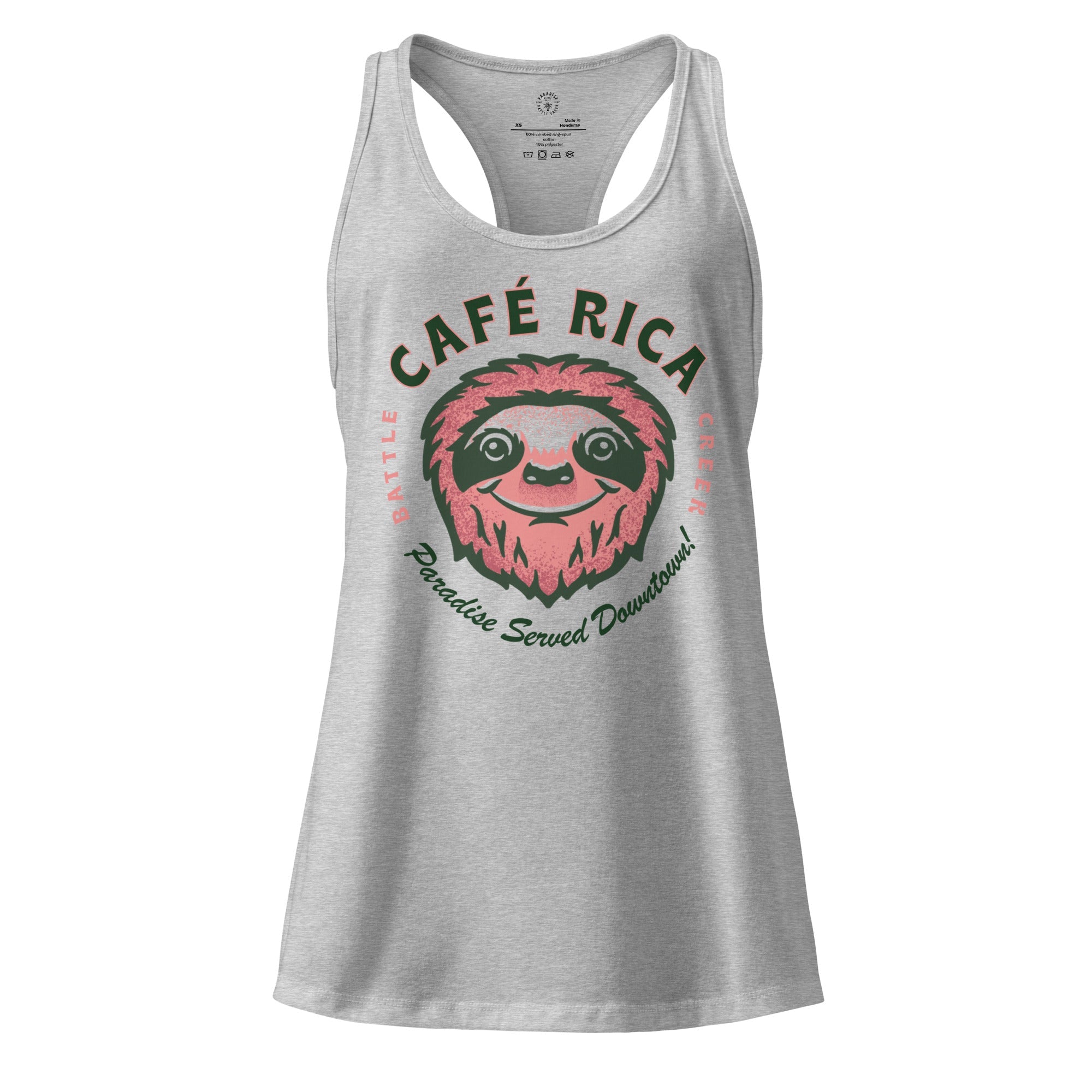 Camiseta de tirantes ajustada tipo racerback para mujer Sleepy Sloth