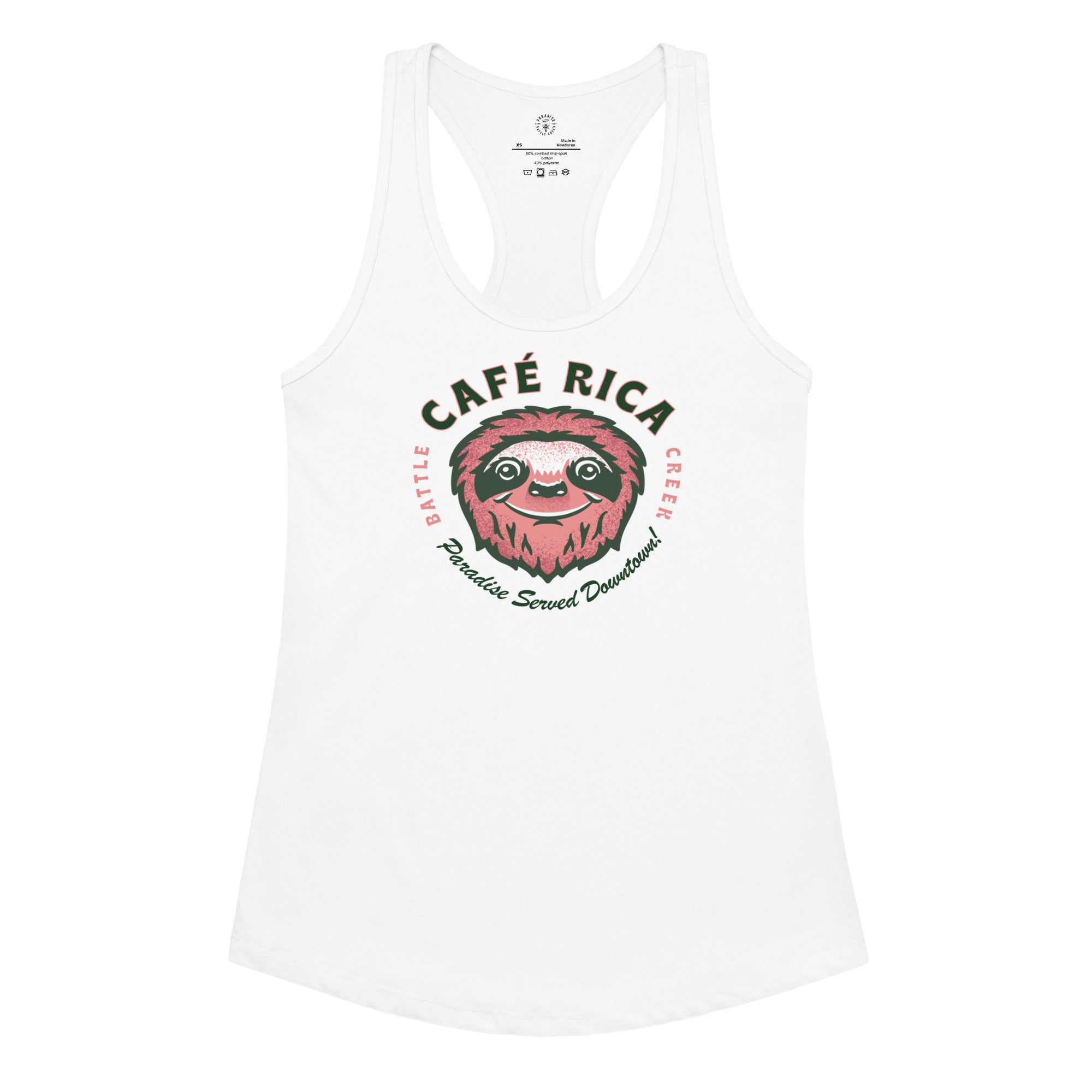 Camiseta de tirantes ajustada tipo racerback para mujer Sleepy Sloth