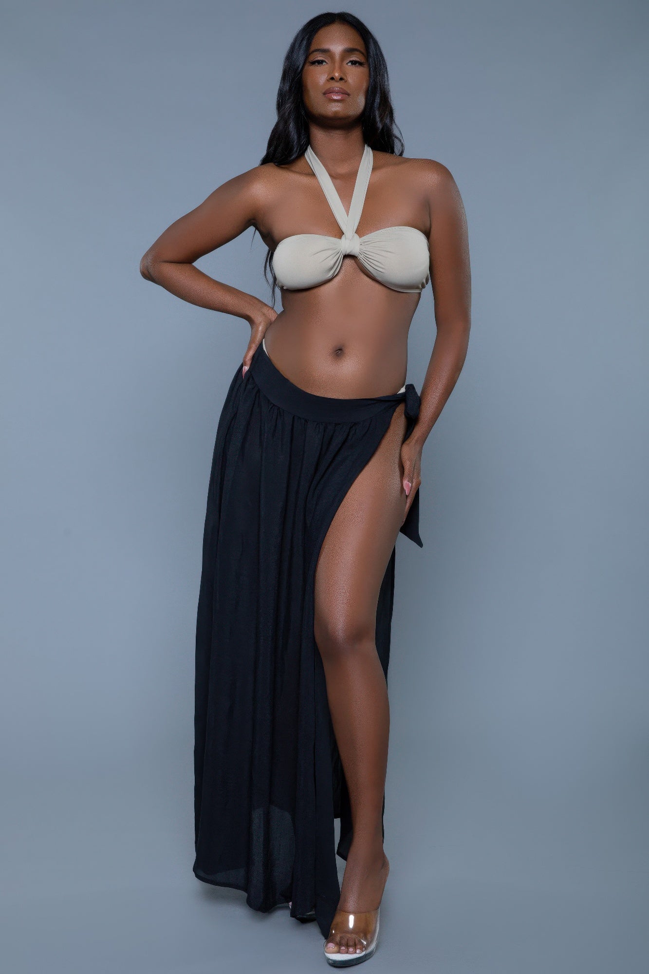 Vacation-Ready Women's Jean Skirt with Side Slit