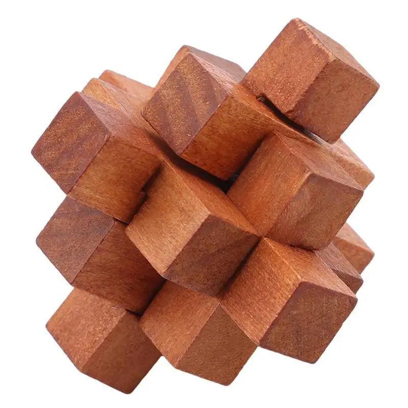 Wooden Lock Game Toy For Children Adults Kids Drop Shipping IQ Brain Teaser Interlocking Burr Puzzles